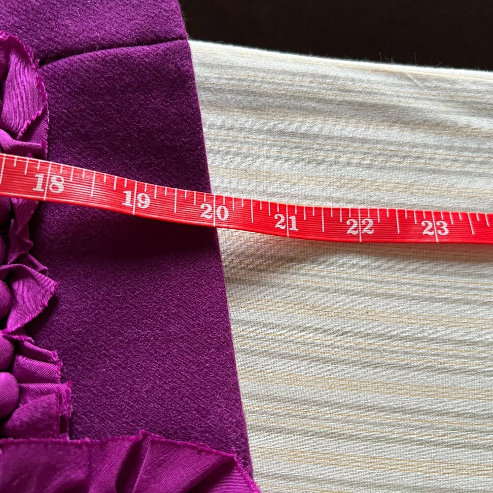 J CREW SILK POMPOM TRIM WOOL ASTRID JACKET SIZE 8 - Picture 9 of 10